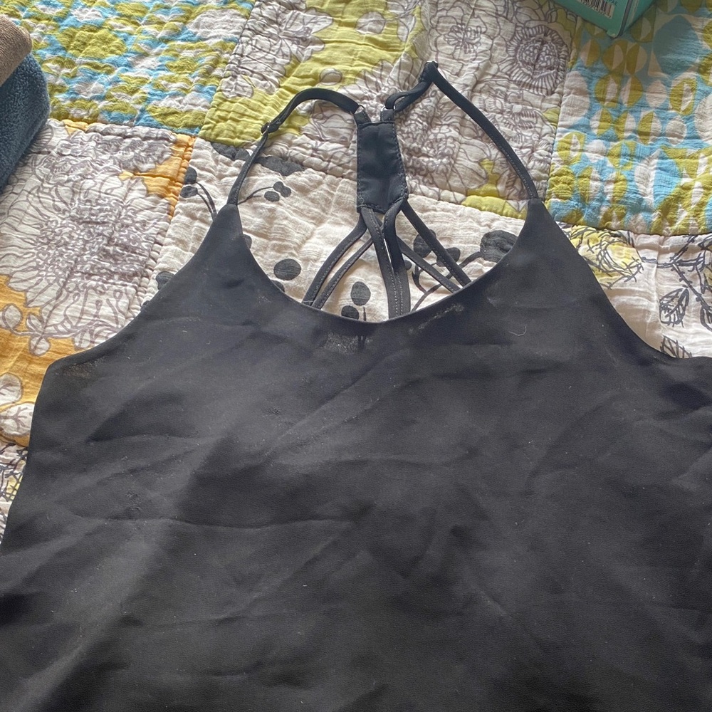 Black Strappy Halter Tank Top - Women